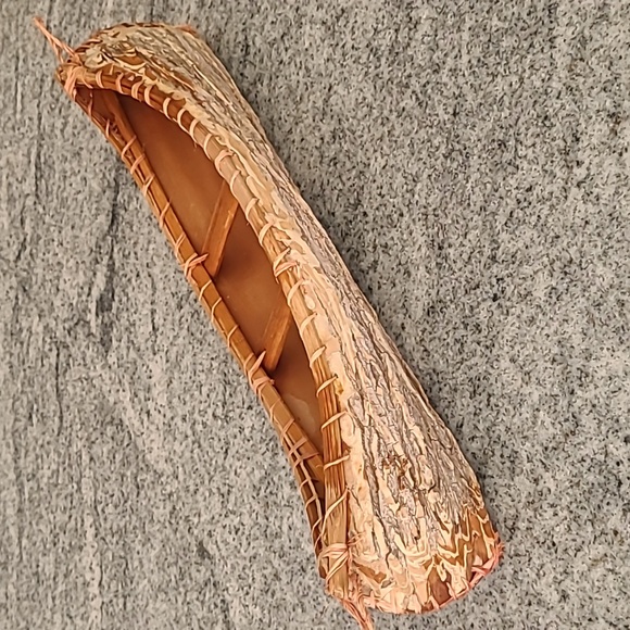 Handcrafted Native American Bark Canoe